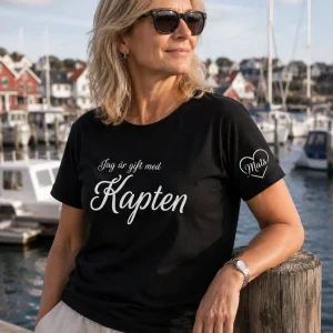 t shirt jag är gift med kapten